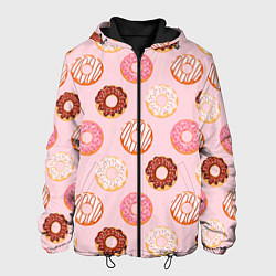 Куртка с капюшоном мужская Pink donuts, цвет: 3D-черный