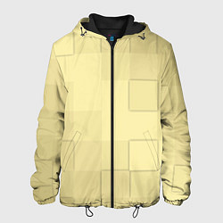 Куртка с капюшоном мужская Золотые квадраты, цвет: 3D-черный