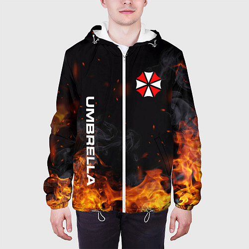 Мужская куртка Umbrella Corporation Огонь / 3D-Белый – фото 3