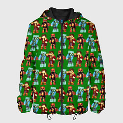 Куртка с капюшоном мужская Minecraft heros pattern, цвет: 3D-черный