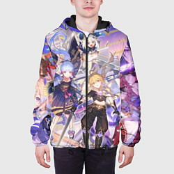 Куртка с капюшоном мужская Genshin Impact - Арка Инадзумы, цвет: 3D-черный — фото 2