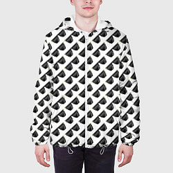 Куртка с капюшоном мужская Пиксельные Очки смирись с этим, цвет: 3D-белый — фото 2