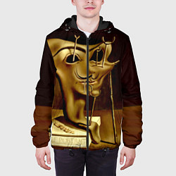 Куртка с капюшоном мужская Salvador Dali - Soft self portrait, цвет: 3D-черный — фото 2