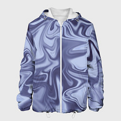 Куртка с капюшоном мужская Crystal Abstract Blue, цвет: 3D-белый
