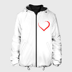 Куртка с капюшоном мужская Сердце для тебя, цвет: 3D-черный