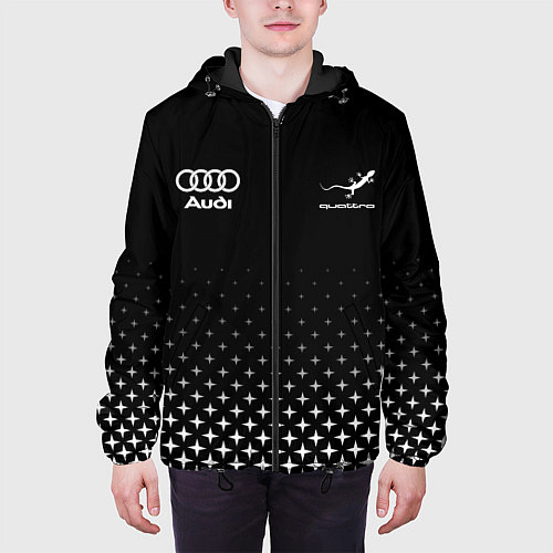 Мужская куртка Audi, Ауди, Звезды / 3D-Черный – фото 3
