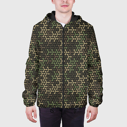 Мужская куртка Абстрактный Охотничий Камуфляж / 3D-Черный – фото 3