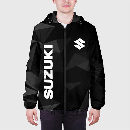 Мужская куртка Сузуки, Suzuki Геометрия / 3D-Черный – фото 3