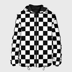 Куртка с капюшоном мужская Chess Squares Cubes, цвет: 3D-черный