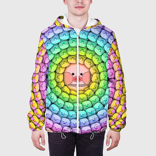 Мужская куртка Psychedelic Lalafanfan / 3D-Белый – фото 3