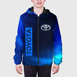 Куртка с капюшоном мужская TOYOTA - Космос, цвет: 3D-черный — фото 2