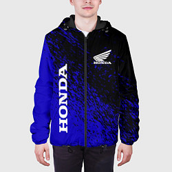 Куртка с капюшоном мужская Honda - Авто бренд, цвет: 3D-черный — фото 2
