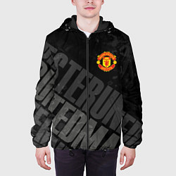 Куртка с капюшоном мужская Manchester United , Манчестер Юнайтед, цвет: 3D-черный — фото 2
