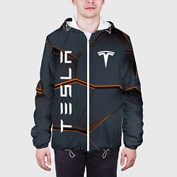 Куртка с капюшоном мужская Tesla текстура, цвет: 3D-белый — фото 2