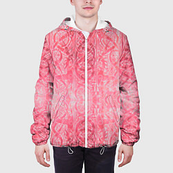 Куртка с капюшоном мужская Скандинавские узорыДраконы, цвет: 3D-белый — фото 2