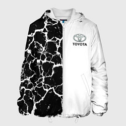 Куртка с капюшоном мужская Toyota трещины, цвет: 3D-белый