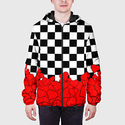 Куртка с капюшоном мужская Отличная партия на любовь, цвет: 3D-черный — фото 2