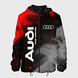 Куртка с капюшоном мужская АУДИ Pro Racing Огонь, цвет: 3D-черный