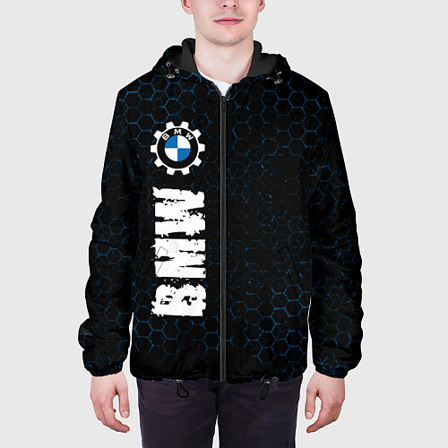 Мужская куртка БМВ BMW Шестеренка / 3D-Черный – фото 3