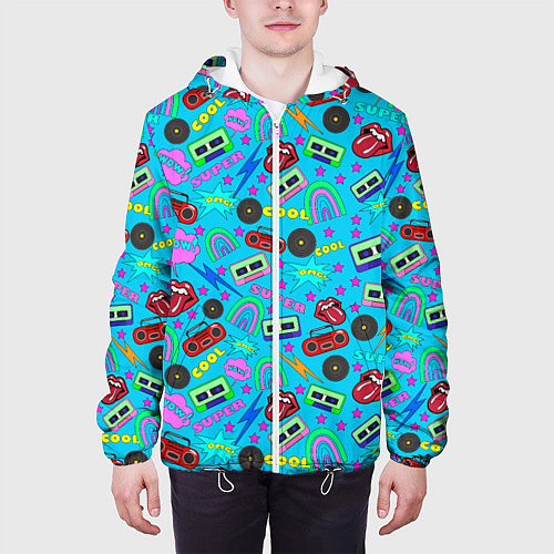 Мужская куртка Pop art Граффити / 3D-Белый – фото 3