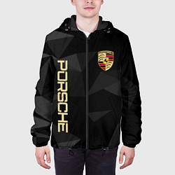 Куртка с капюшоном мужская Porsche Порше, цвет: 3D-черный — фото 2