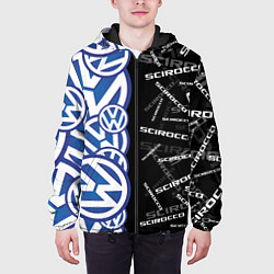 Куртка с капюшоном мужская Volkswagen Scirocco Half Pattern, цвет: 3D-черный — фото 2