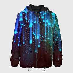 Куртка с капюшоном мужская Звездопад Звёздный дождь, цвет: 3D-черный