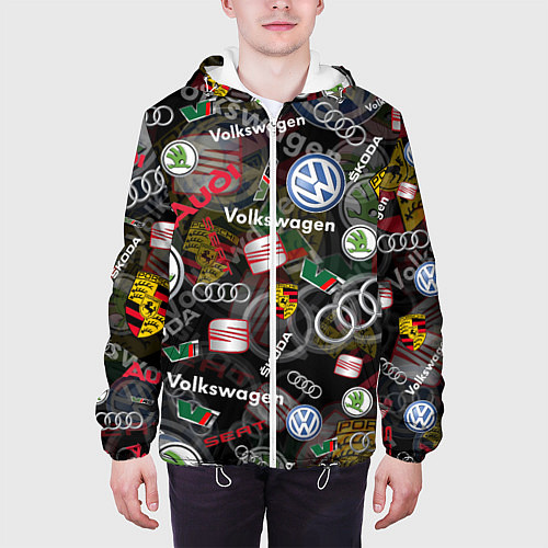 Мужская куртка Volkswagen Group AUDI VW SEAT PORSCHE SKODA / 3D-Белый – фото 3