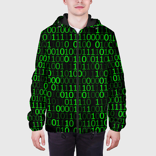 Мужская куртка Бинарный Код Binary Code / 3D-Черный – фото 3