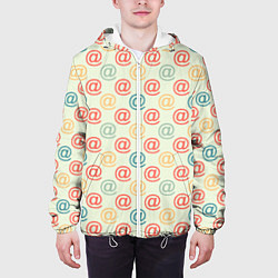 Куртка с капюшоном мужская E-mail почта, цвет: 3D-белый — фото 2