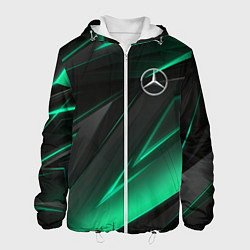 Куртка с капюшоном мужская MERCEDES-BENZ AMG NEON STRIPES PETRONAS, цвет: 3D-белый