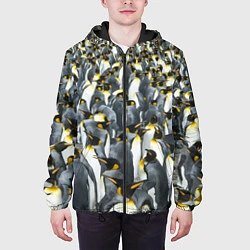 Куртка с капюшоном мужская Пингвины Penguins, цвет: 3D-черный — фото 2