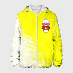 Куртка с капюшоном мужская LALAFANFAN - ЗВЕЗДОЧКА Абстракция, цвет: 3D-белый
