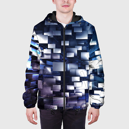 Мужская куртка Параллакс эффект / 3D-Черный – фото 3