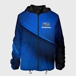 Куртка с капюшоном мужская Subaru sport, цвет: 3D-черный