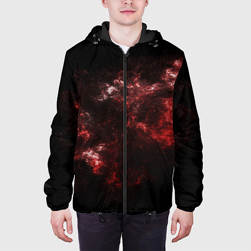 Мужская куртка Красный космос Red space / 3D-Черный – фото 3