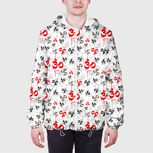 Мужская куртка Мантра ОМ АУМ / 3D-Белый – фото 3