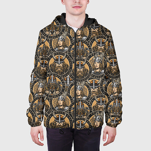 Мужская куртка Викинги Варяги / 3D-Черный – фото 3