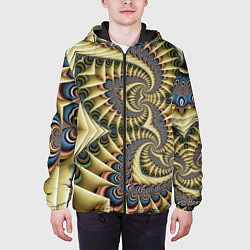 Куртка с капюшоном мужская Designer pattern, цвет: 3D-черный — фото 2