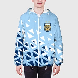 Куртка с капюшоном мужская Сборная Аргентины футбол, цвет: 3D-белый — фото 2