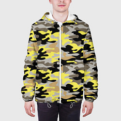 Куртка с капюшоном мужская Желтый, Черный, Серый, Модный камуфляж, цвет: 3D-белый — фото 2