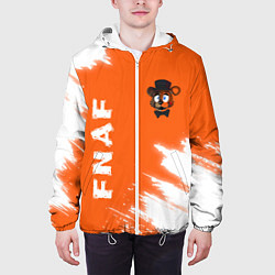 Куртка с капюшоном мужская ФНАФ - ФРЕДДИ - Краска, цвет: 3D-белый — фото 2