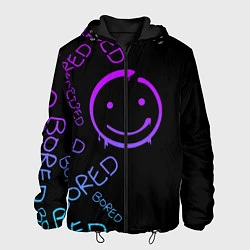 Куртка с капюшоном мужская Neon Bored Half pattern, цвет: 3D-черный