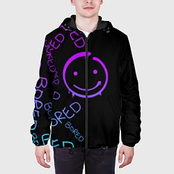 Куртка с капюшоном мужская Neon Bored Half pattern, цвет: 3D-черный — фото 2