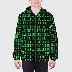 Куртка с капюшоном мужская Двоичный Код Binary Code, цвет: 3D-черный — фото 2