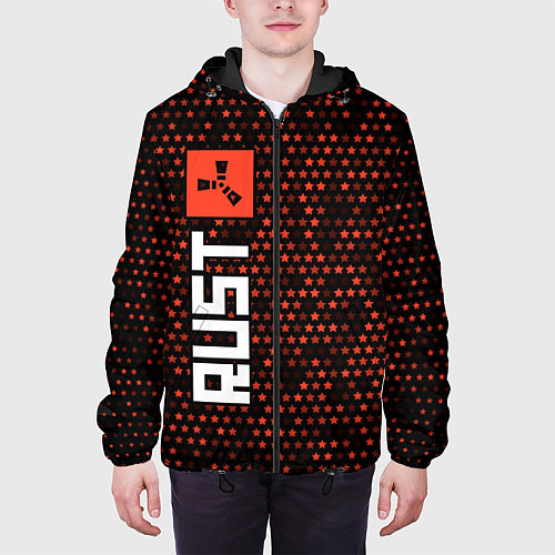 Мужская куртка RUST Звезды Вертикально / 3D-Черный – фото 3