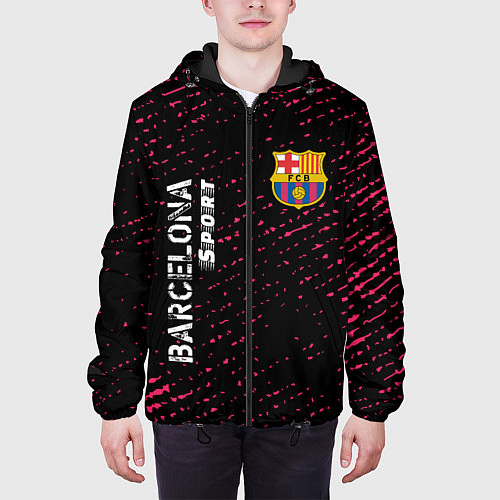 Мужская куртка БАРСЕЛОНА Barcelona Sport - Потертости / 3D-Черный – фото 3
