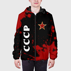 Куртка с капюшоном мужская СССР - ЗВЕЗДА Брызги, цвет: 3D-черный — фото 2