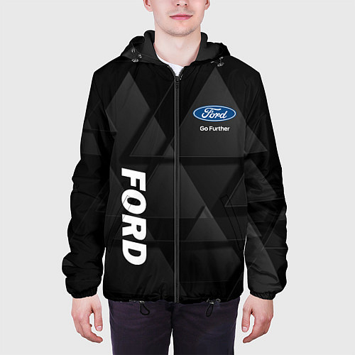 Мужская куртка Ford Форд Треугольники / 3D-Черный – фото 3