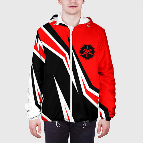 Мужская куртка ЯМАХА - YAMAHA Красный спортивный / 3D-Белый – фото 3